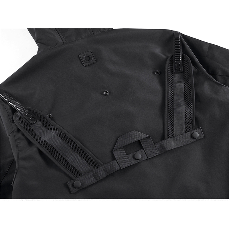 Oem Male Function Windbreaker Black Men's Techwear Cargo Jacket Coat Multi-pocket Hooded