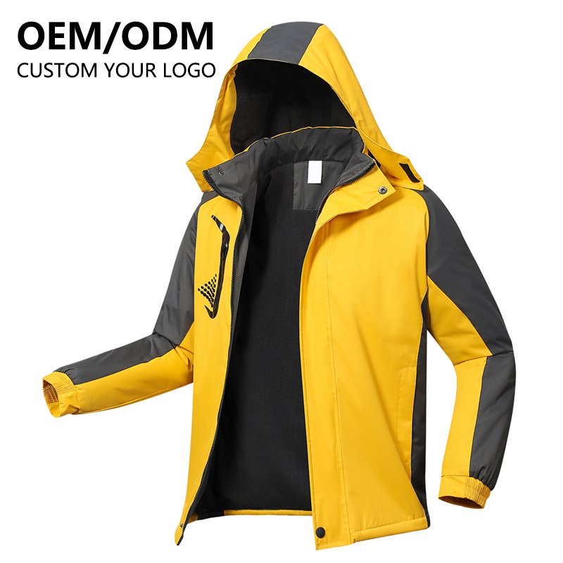 Plus Size Outdoor Jacket Men's Keep Warm Wind Jacket Logo Waterproof Jacket Print for Men Casual Adults Winter Knitted Thick