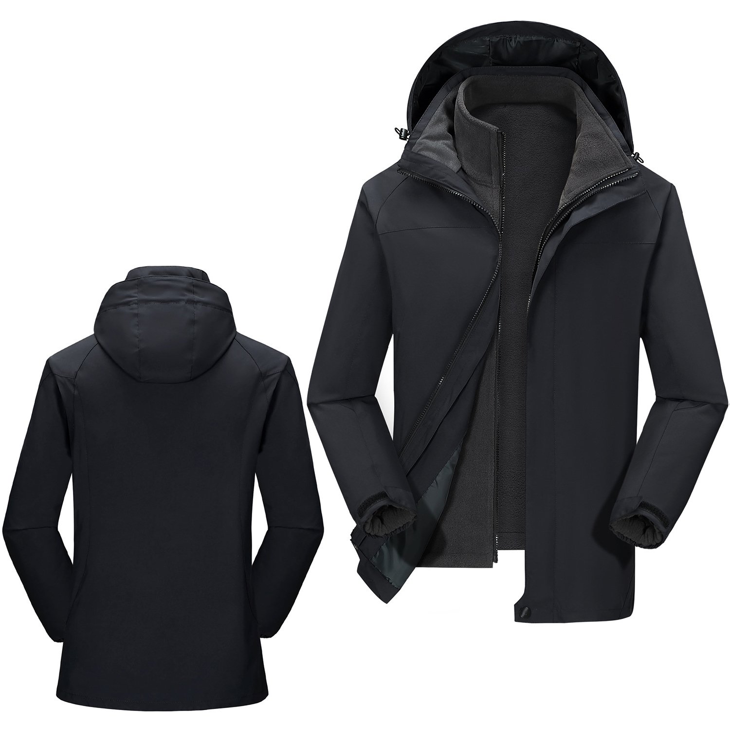 Plus Size Outdoor Jacket Men's Keep Warm Wind Jacket Logo Waterproof Jacket Print for Men Casual Adults Winter Knitted Thick