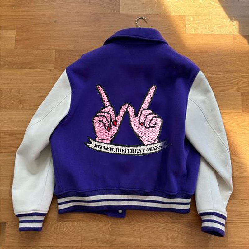 DIZNEW men's jacket Custom designer leather sleeves letterman jacket button cardigan varsity jacket MEN