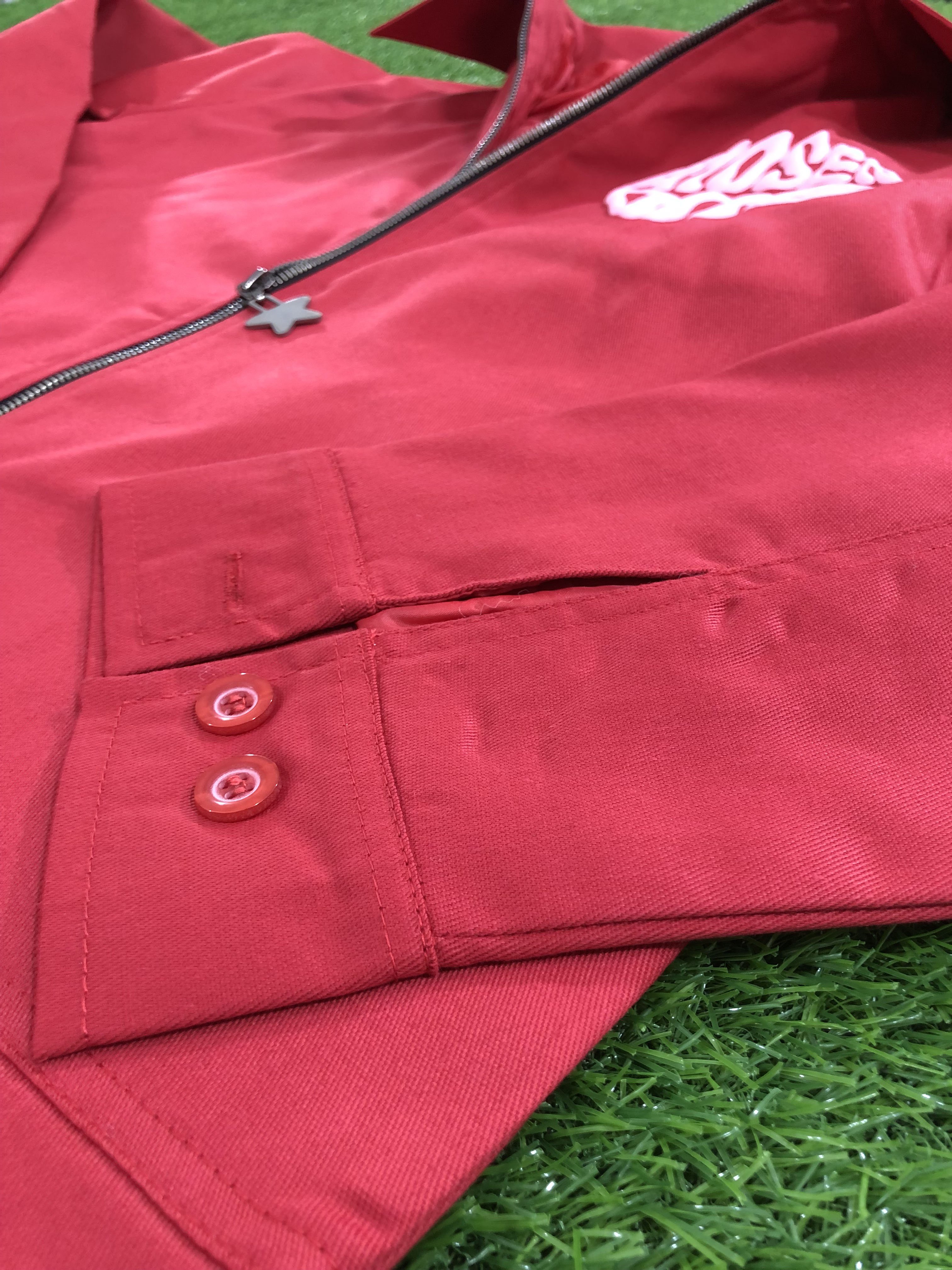 High Quality Custom Own Logo and Design Standard Collar Work Jacket for Men Woven Fabric Customized Logo Casual Plain Dyed