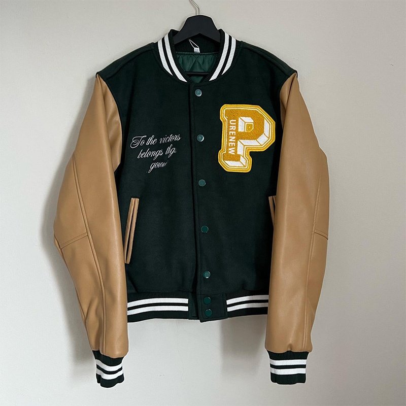 Custom Chenille Embroidery Logo OEM factory outdoor streetwear unisex Men's Jacket