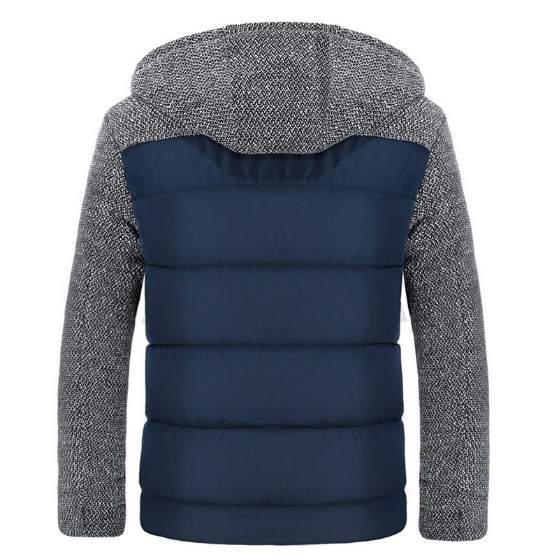 CARANFIER Men Jacket Men's Winter Fashion Cotton Coat Panel Hooded Warm Customization Men's Jacket Dropshipping Free Logo OEM