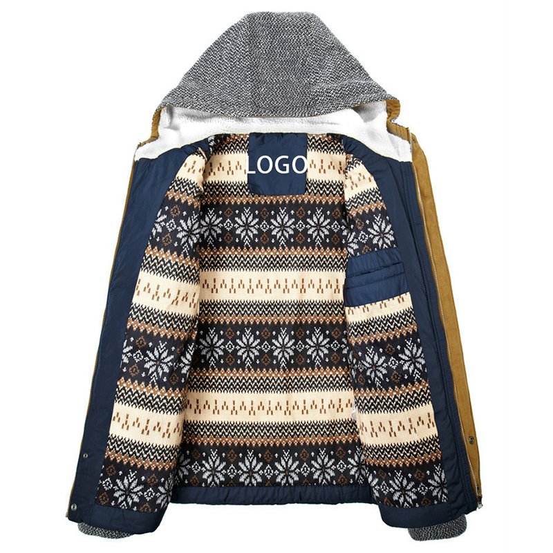 CARANFIER Men Jacket Men's Winter Fashion Cotton Coat Panel Hooded Warm Customization Men's Jacket Dropshipping Free Logo OEM