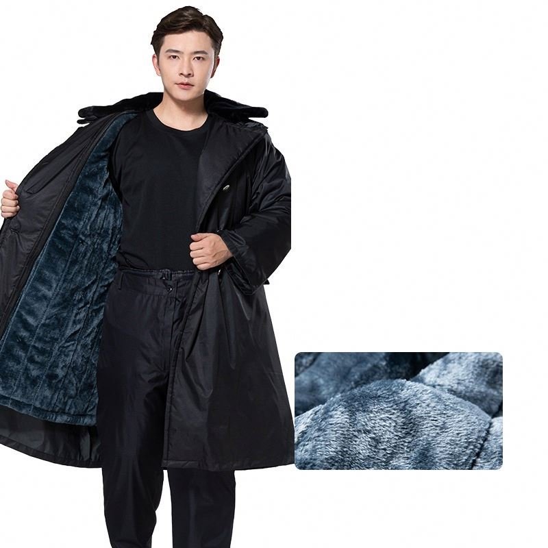 Winter Green Cotton Long Coats Removable Liner Design Warm Windproof Cold-resistant Men's Jackets