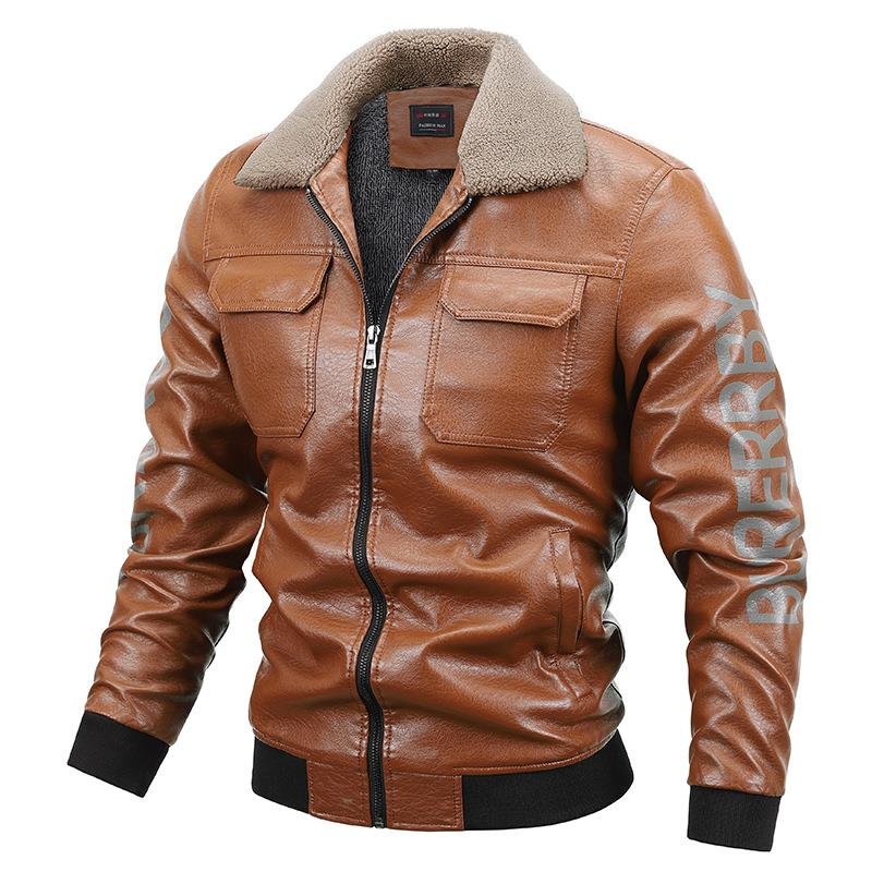 Men's Jacket Plus Size Men's Jacket Winter Jacket Plus Fleece Plus Size Leather Coat