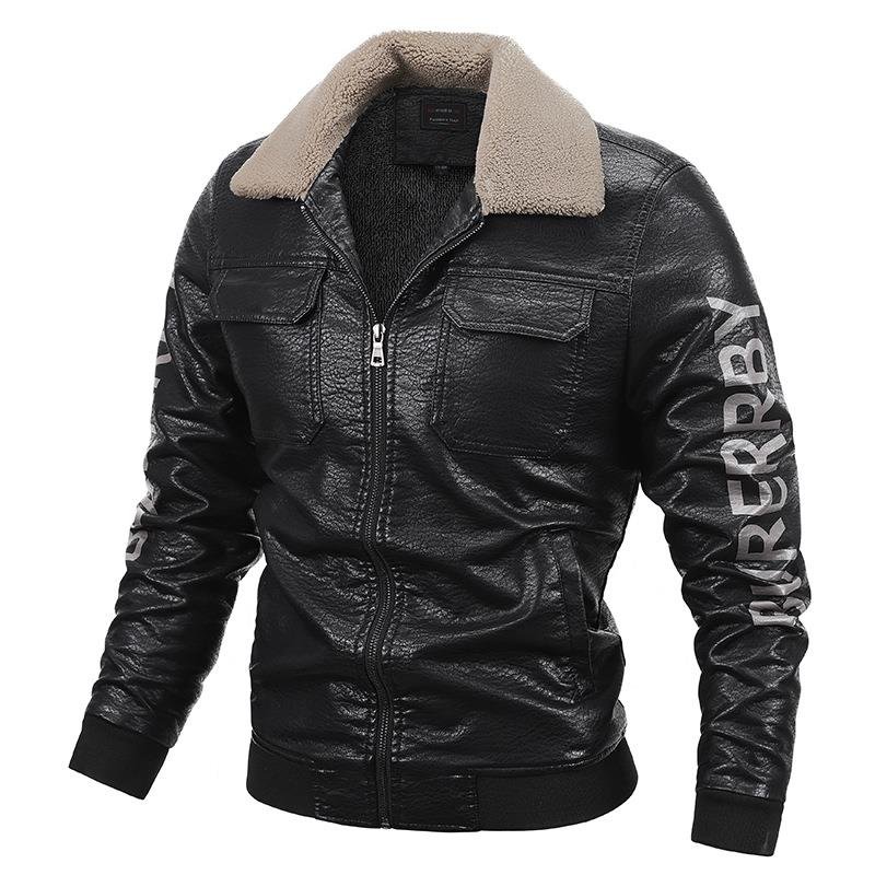 Men's Jacket Plus Size Men's Jacket Winter Jacket Plus Fleece Plus Size Leather Coat