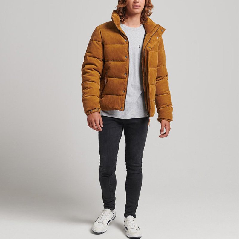 High Quality Vintage Classic The Cord Jacket With Distinctive Pattern For Men's Puffer Corduroy Jacket