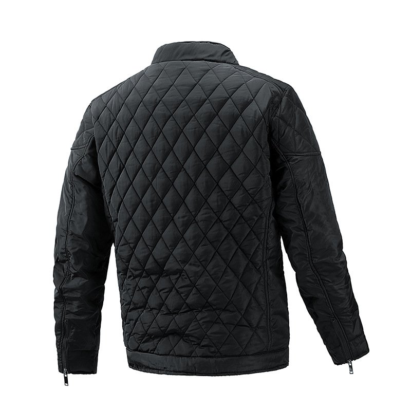 2023 Men Clothes New Styles Light Cotton Bomber Jacket Casual Diamond Collar Coat Padded Jacket