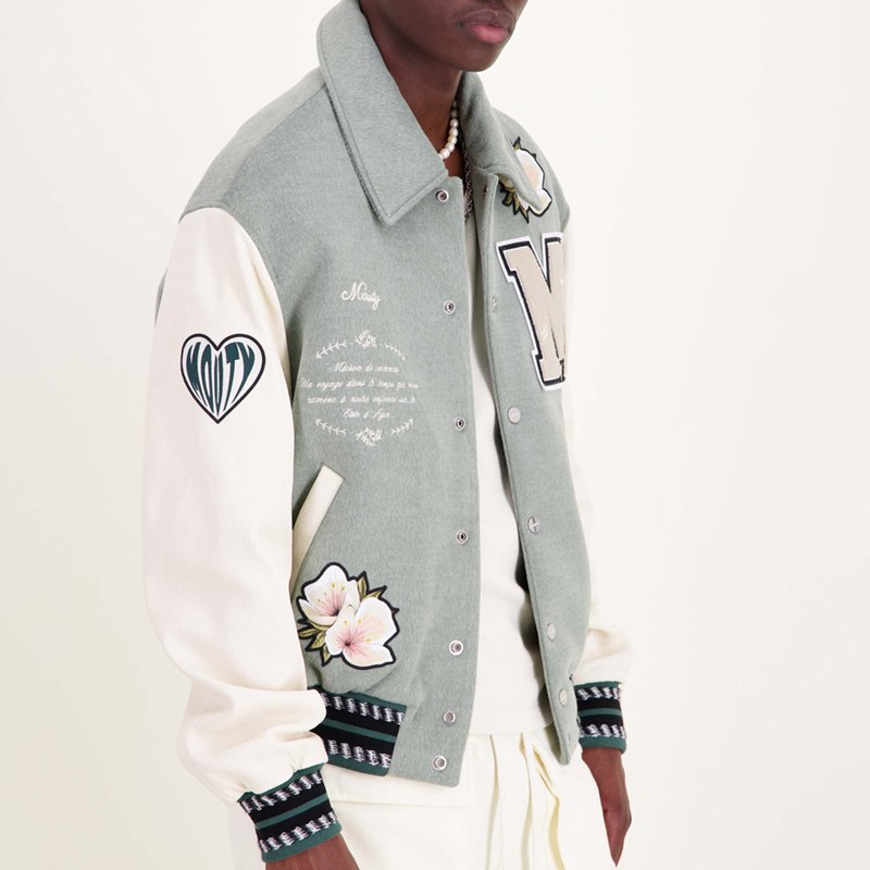 Custom Men's XL Oversized 100% Wool Baseball Jacket High Winter Casual Varsity Bomber Embroidered Print Wholesale Puffer Work