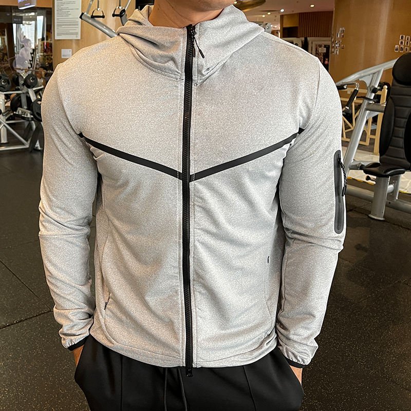 Custom Logo Long Sleeve Sports Running Workout Graphic Quick Dry Jacket Two Piece Zipper Sweatsuit Men Tracksuit Set