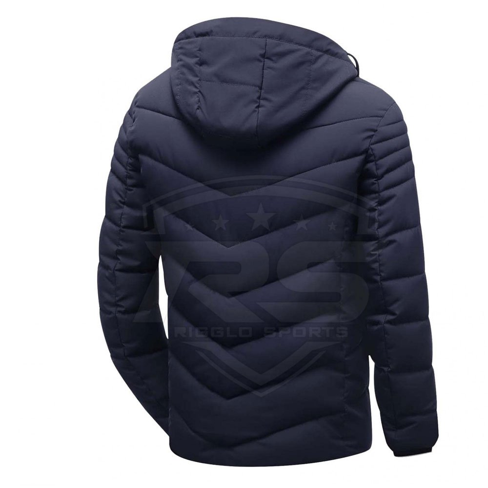 2023 New Trendy Custom Puffer down Jacket Breathable Canvas Fleece Stand Collar Pattern Decoration Warm Windbreaker Wholesale