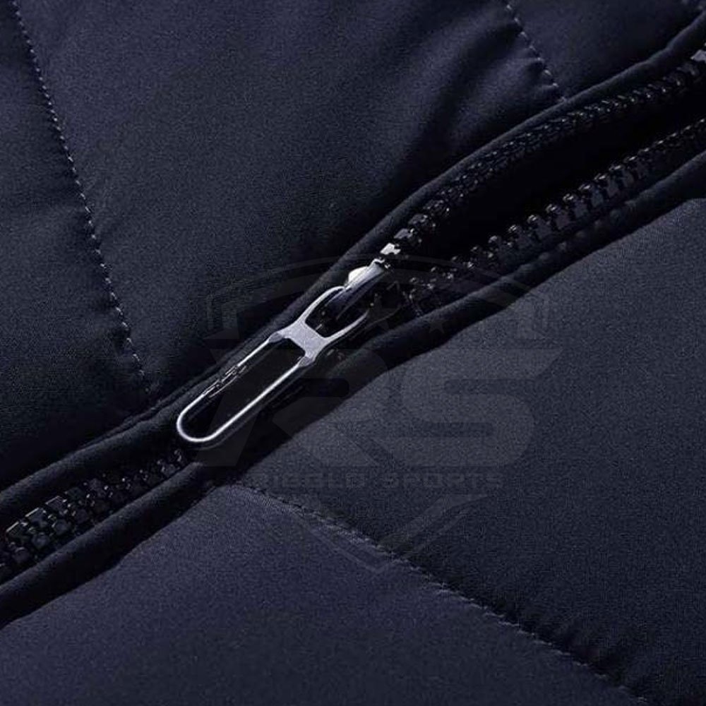 2023 New Trendy Custom Puffer down Jacket Breathable Canvas Fleece Stand Collar Pattern Decoration Warm Windbreaker Wholesale