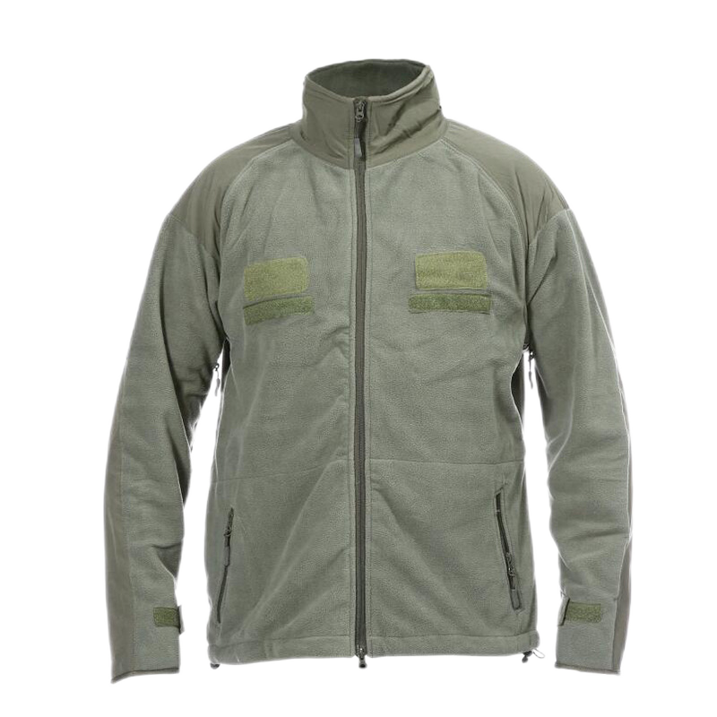 LAYENNE Men's stand collar Fleece velvet jacket outdoor sports tactics thickened warmth VEL CRO fleece jacket