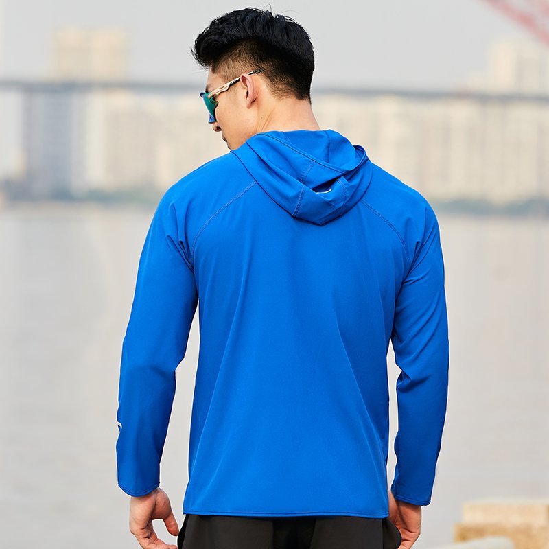 Men's Windbreaker hoodies Running Workout Casual Pure Color Sport lightweight Jacket