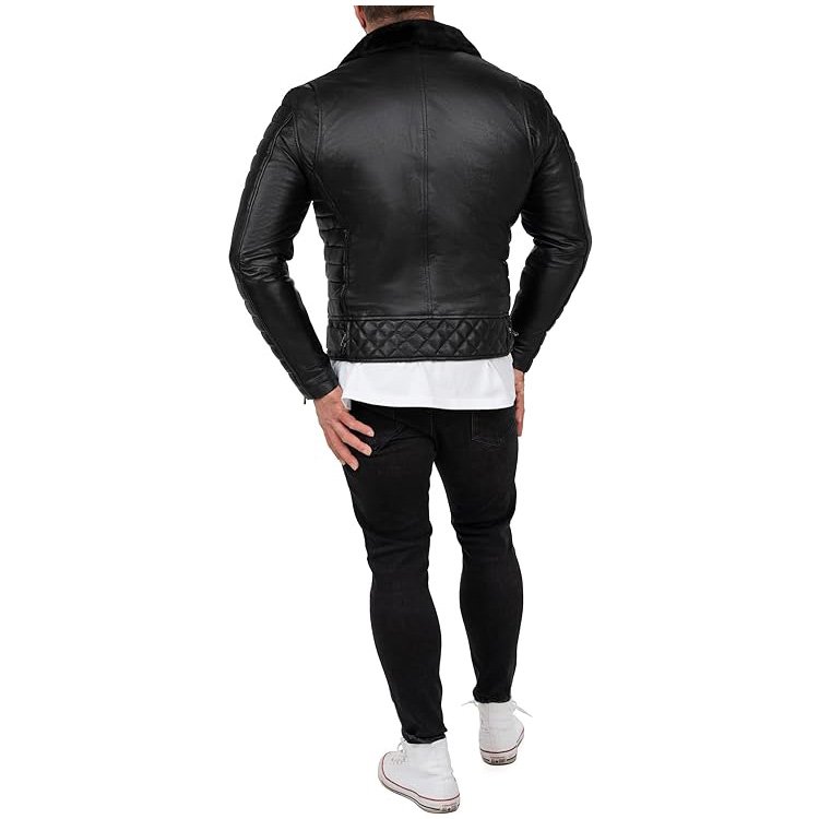 Winter faux leather Men's Casual Thickened Pilot Warm Outdoor fur plus size PU leather coat men's jacket
