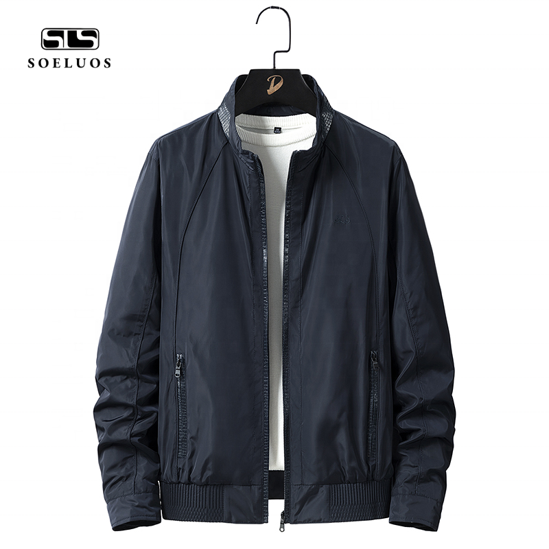 Fashion Street Wear mens jackets spring autumn casual coats solid color Zipper men's jackets