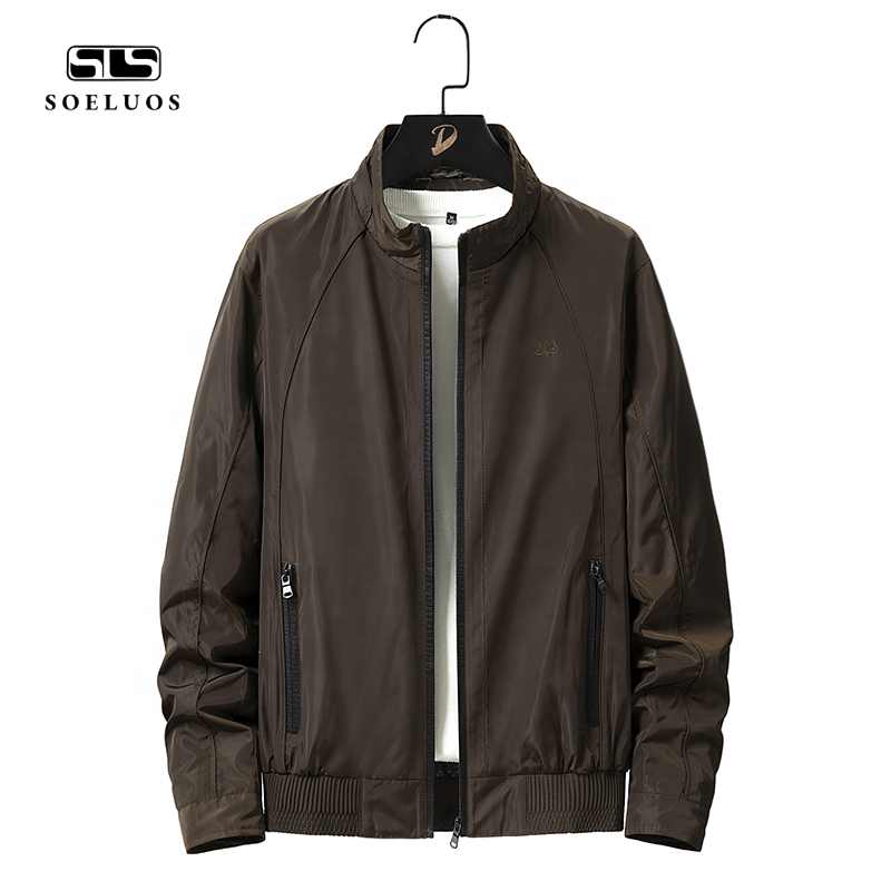 Fashion Street Wear mens jackets spring autumn casual coats solid color Zipper men's jackets