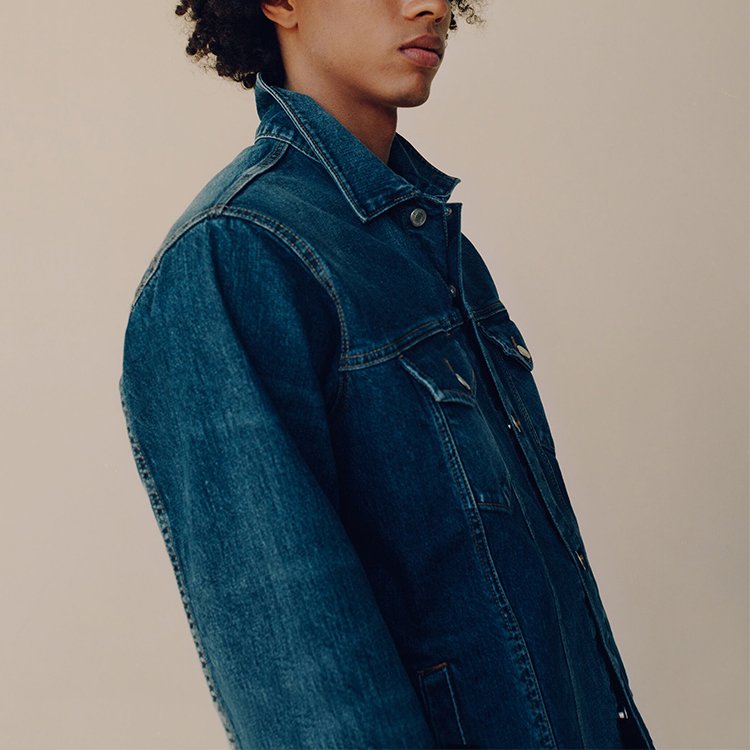 High quality 100% cotton denim jacket men custom print embroidery logo streetwear jeans jacket for men