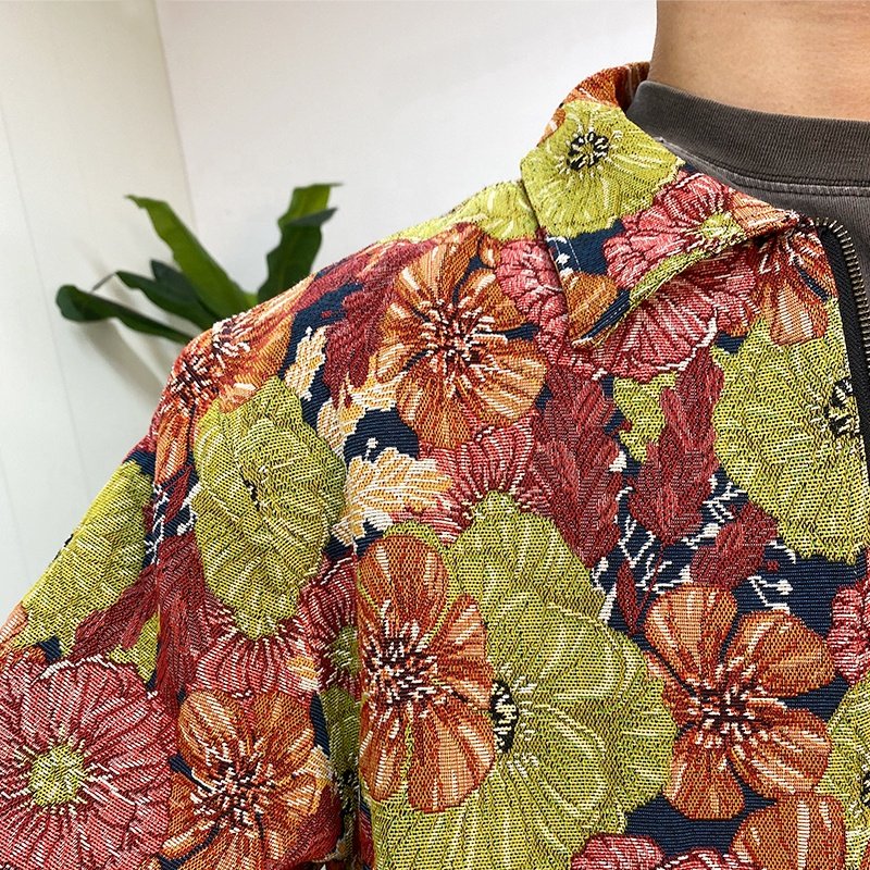 Low MOQ Custom jacket for men baseball jacket custom floral tapestry men's jackets