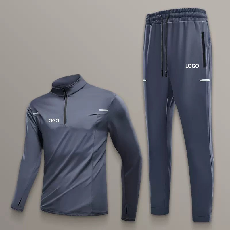 Men's Compression Pants Shirt Top Long Sleeve Jacket Athletic Sets Gym Clothing Mens Workout