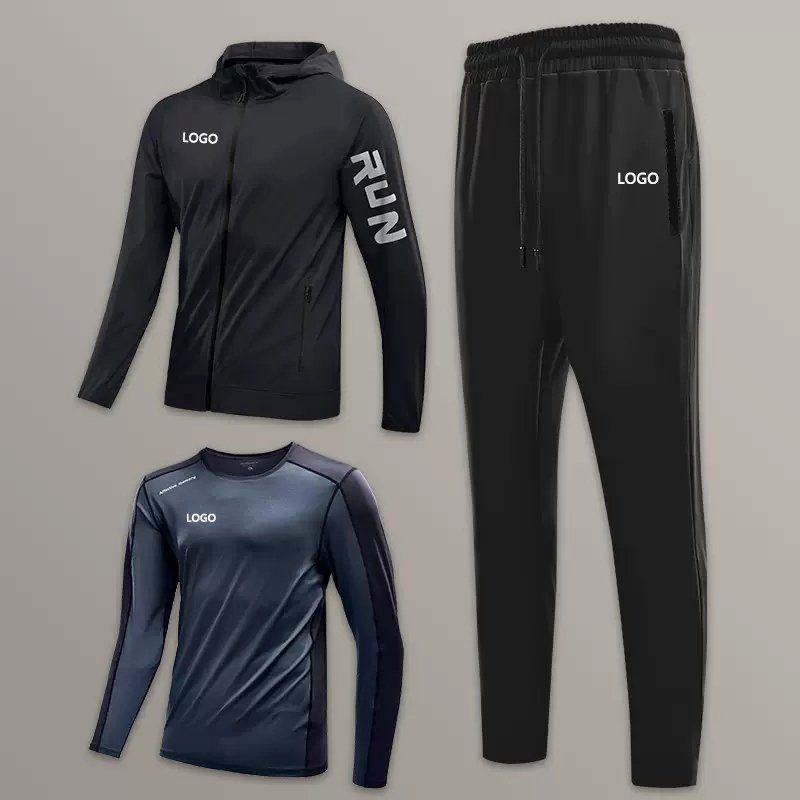 Men's Compression Pants Shirt Top Long Sleeve Jacket Athletic Sets Gym Clothing Mens Workout