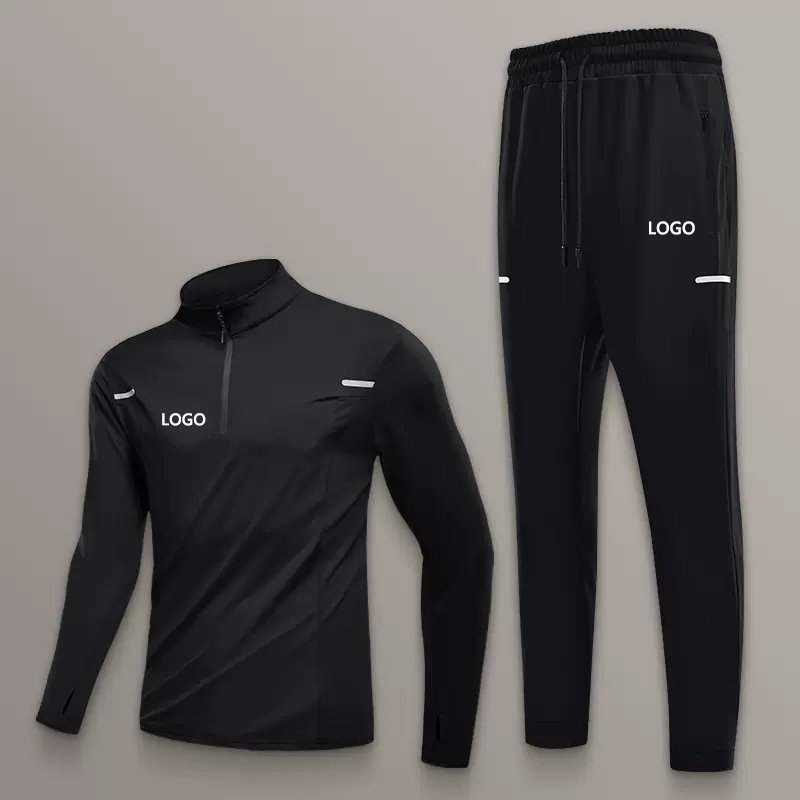 Men's Compression Pants Shirt Top Long Sleeve Jacket Athletic Sets Gym Clothing Mens Workout