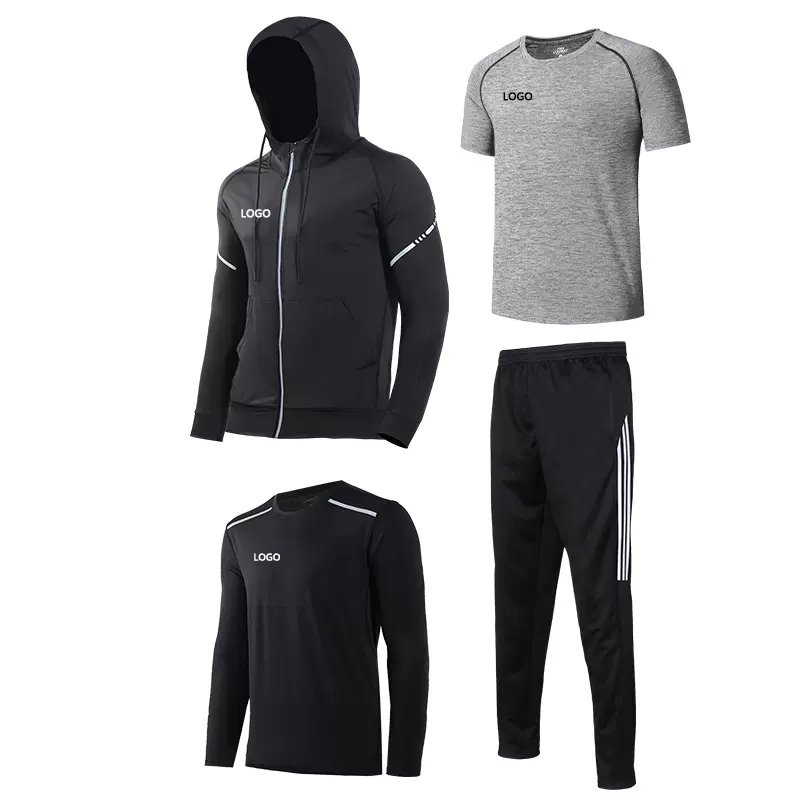 Men's Compression Pants Shirt Top Long Sleeve Jacket Athletic Sets Gym Clothing Mens Workout