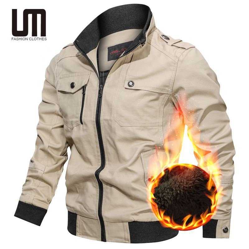 Liu Ming Hot Selling 2024 Fashion Fleece Warm Cargo Bomber Parkas Jackets Windproof Baseball Plus Size Coats For Men