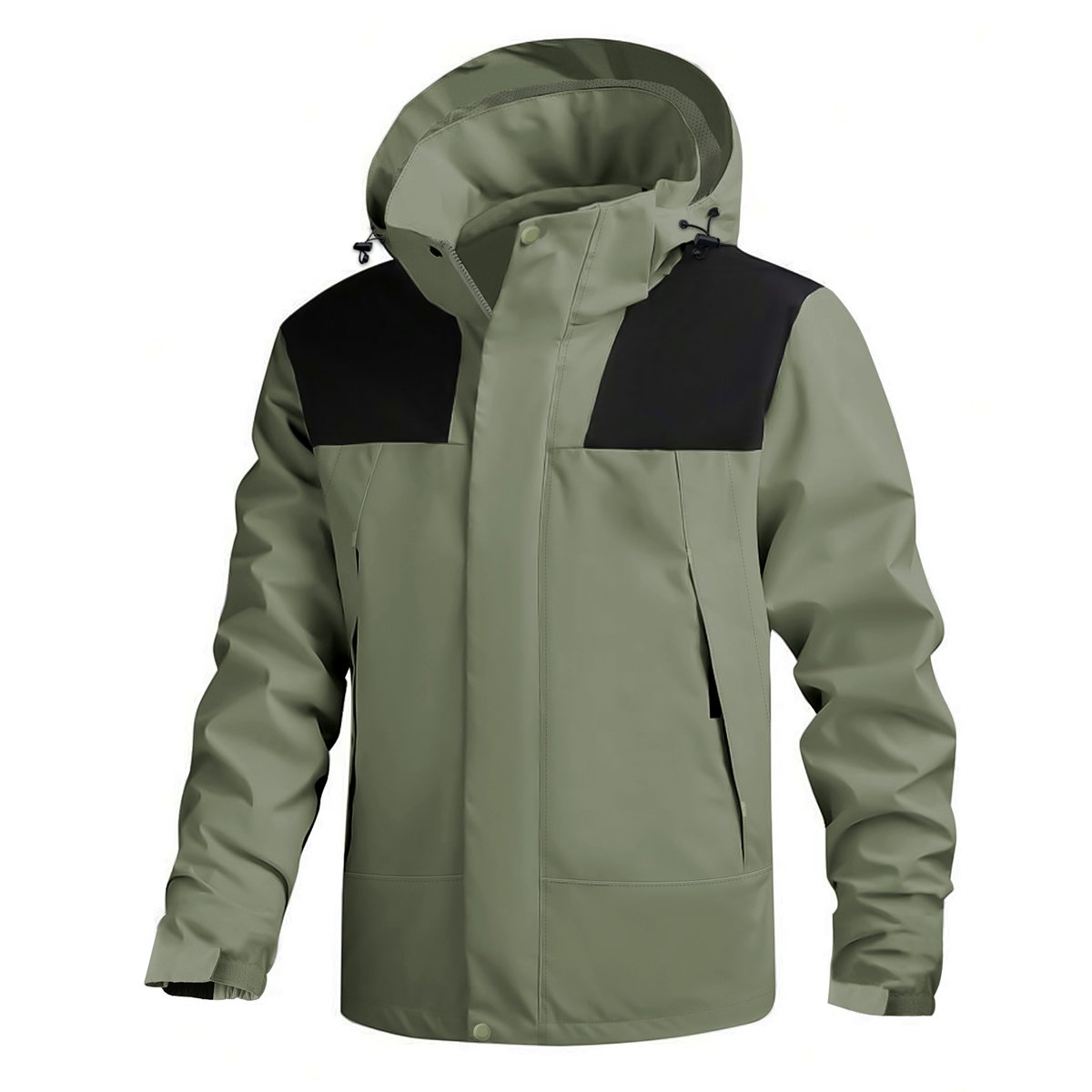 Mens Waterproof Hooded Rain Jacket Outdoor running jacket men's Raincoat Shell Jacket for Hiking Travel Cycling Windbreaker