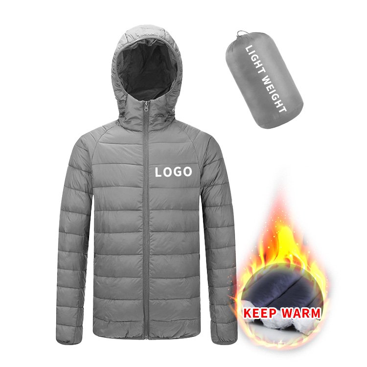 Wholesale Outdoor Light Warm Bubble Puff Duck Feather Custom Logo Plus Size Men'S Coats Down Jacket Winter Puffer Jacket Men
