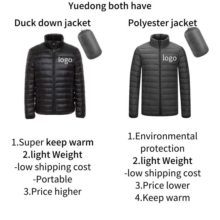 Wholesale Outdoor Light Warm Bubble Puff Duck Feather Custom Logo Plus Size Men'S Coats Down Jacket Winter Puffer Jacket Men