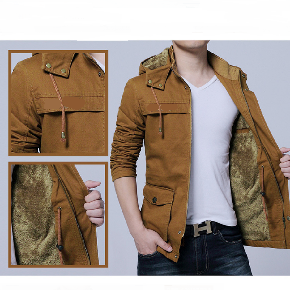 Men's Jackets Outerwear New Winter Jacket Men Thicken Warm Fur Hooded Parka Coat Fleece Overcoats Size M~5xl Thick Warm Jacket