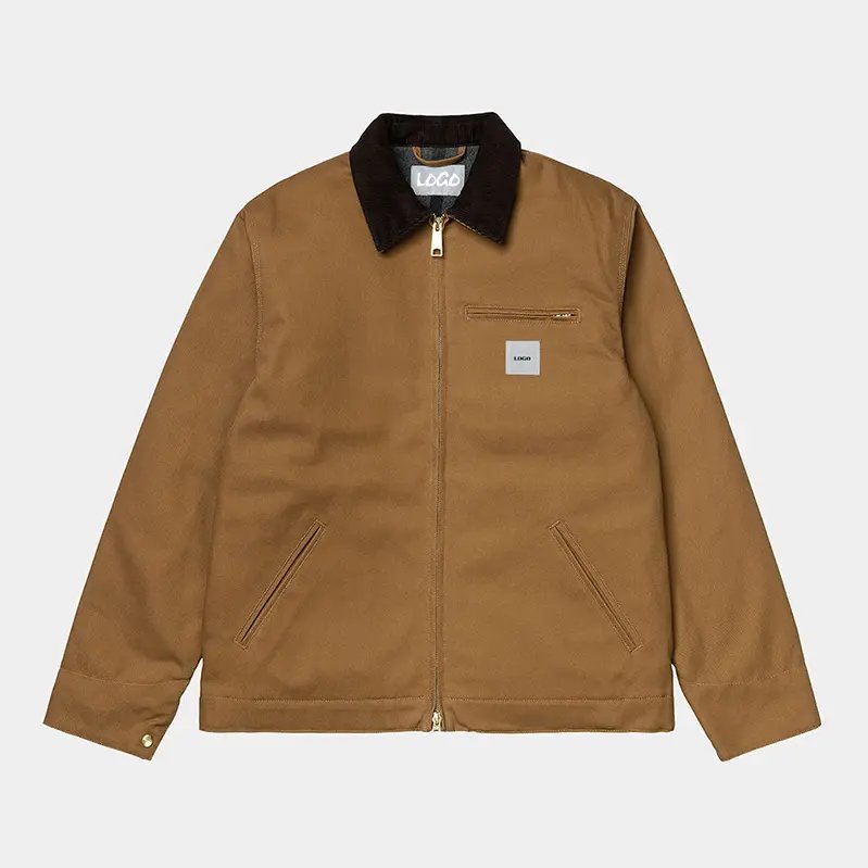 2024 Latest Custom Made Unisex Cotton Work Jackets Men's Jackets WHolesale Unisex Street Wear Cotton Work Jacket Zipper Up