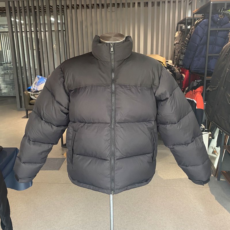 Custom Winter Bubble mens puffer jacket embroidery filling high quality plus size down jackets for men shine coat