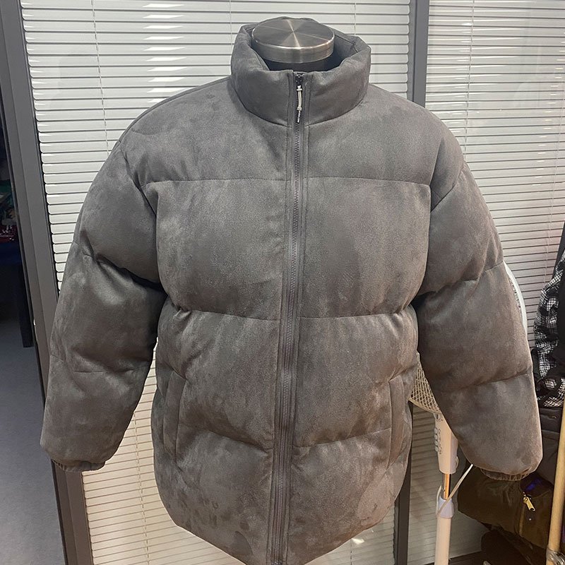 Custom Winter Bubble mens puffer jacket embroidery filling high quality plus size down jackets for men shine coat
