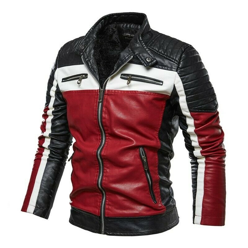 2023 New Arrival Men's High Quality Fashion Design Plus Size Leather Jacket Motorcycle Leather Jacket for Men