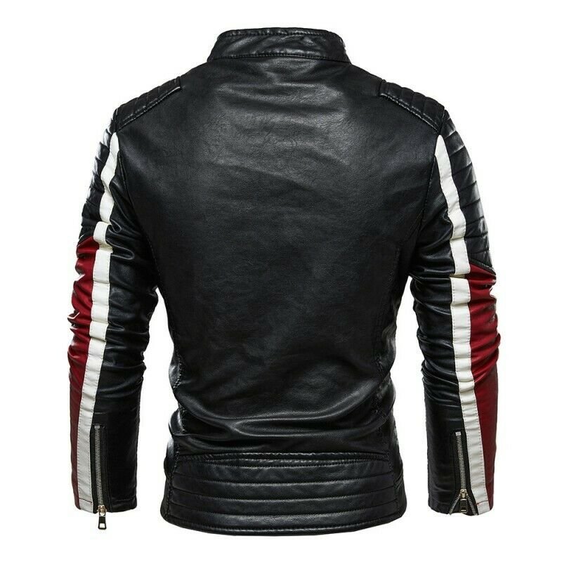 2023 New Arrival Men's High Quality Fashion Design Plus Size Leather Jacket Motorcycle Leather Jacket for Men