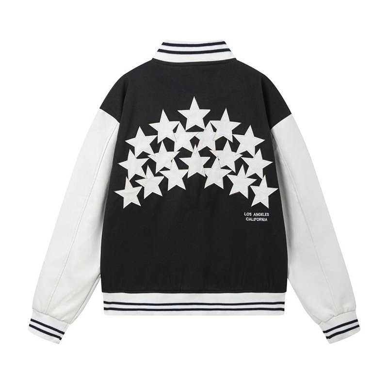 Wholesale New Arrival High Quality Winter Autumn PU Leather Coat StreetWear Embroider Amiry Oversized Baseball Men's Jacket