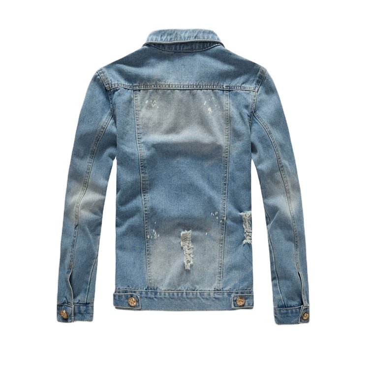 New Cotton Denim Jacket Men Casual Solid Color Cowboy Single Breasted plus size men's Jacket Men's Spring Jean Jacket
