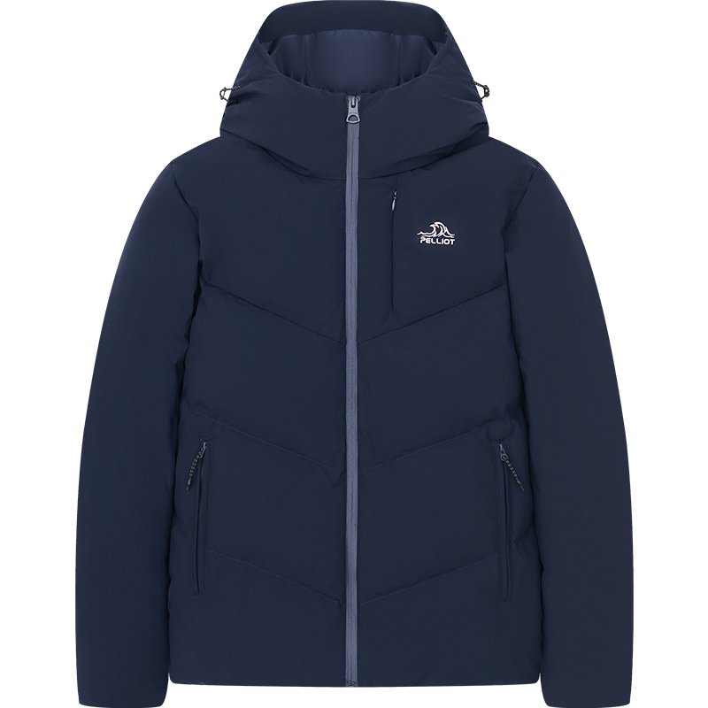 Goose Down Jacket Winter Windproof Gray Goose Down Thick Warm Jacket Grey for Men Casual Polyester Oxford Solid 7 Days Support