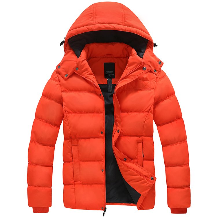 Men's Hooded Winter Coat Warm Puffer Jacket Thicken Quilted Coat with Removable Hood Waterproof windproof Outdoor mens outerwear