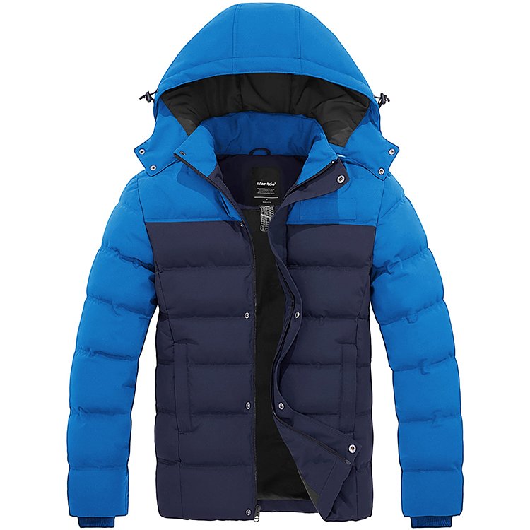 Men's Hooded Winter Coat Warm Puffer Jacket Thicken Quilted Coat with Removable Hood Waterproof windproof Outdoor mens outerwear