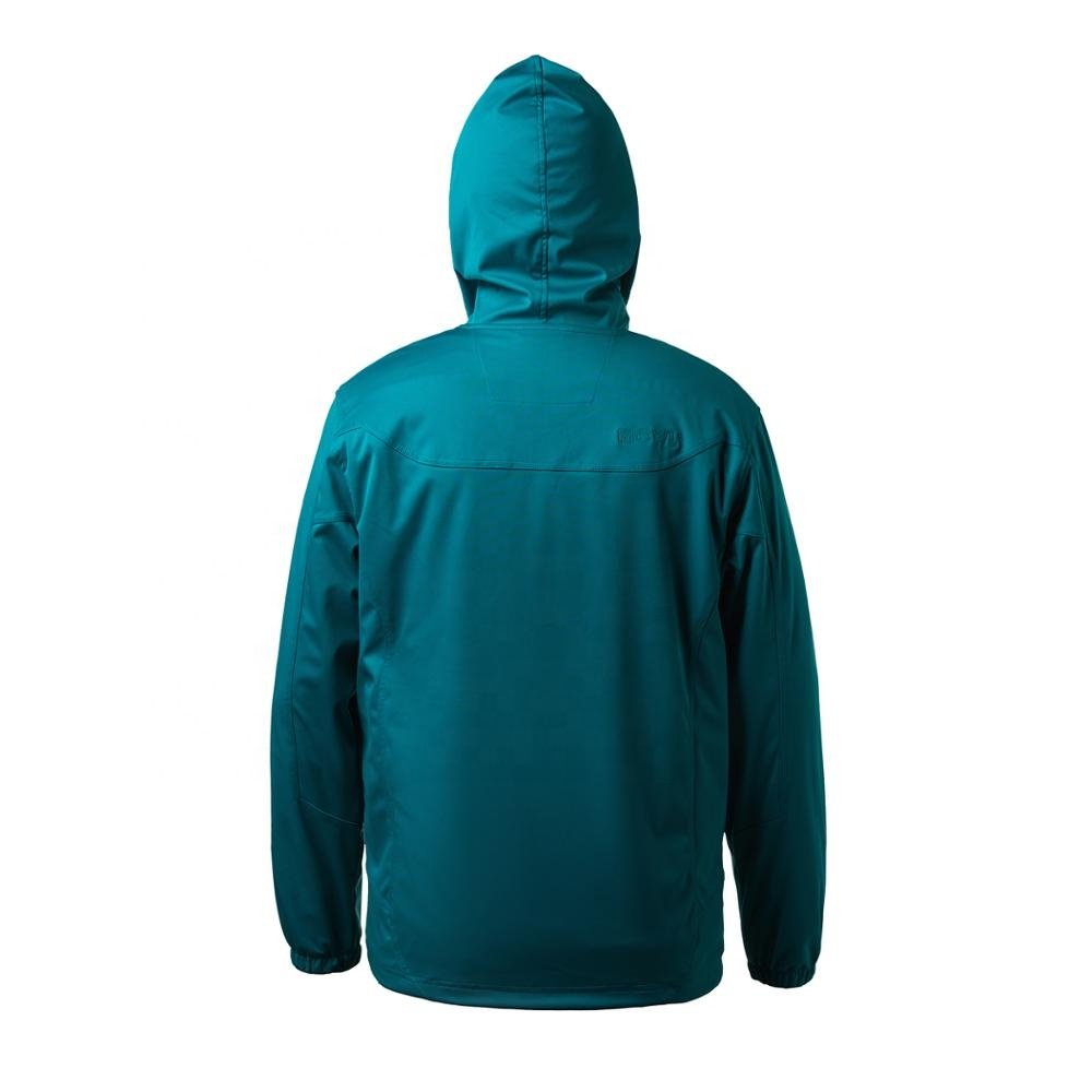 Windproof Spring Autumn Casual Zip Up Hoodie Fashion Turquoise Knitted Men's Jacket for Outdoor Running Streetwear