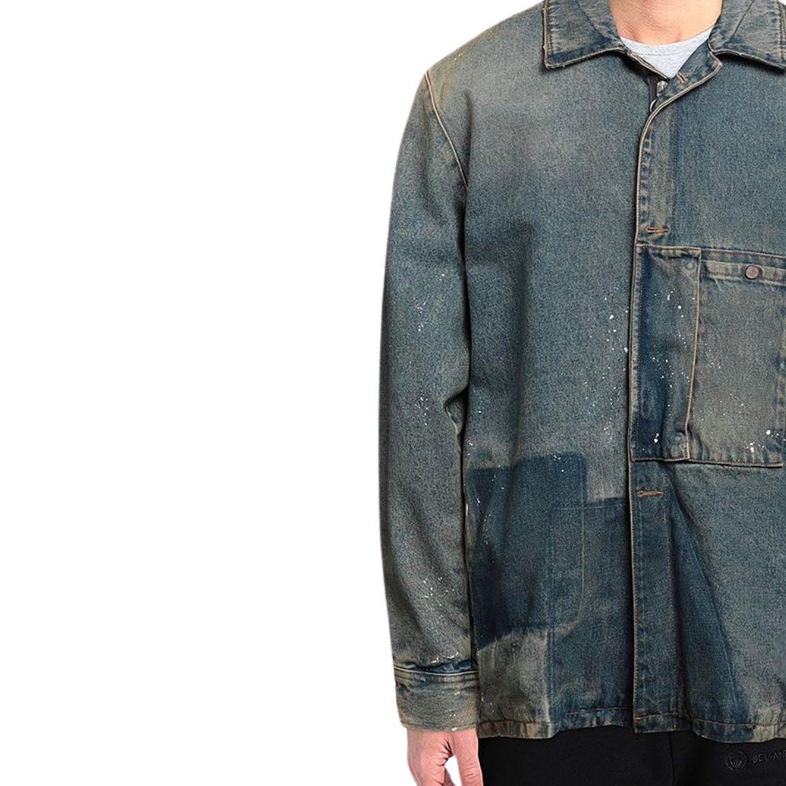 SENSE Custom Vintage Distressed Patchwork Jacket Men's Work Jacket