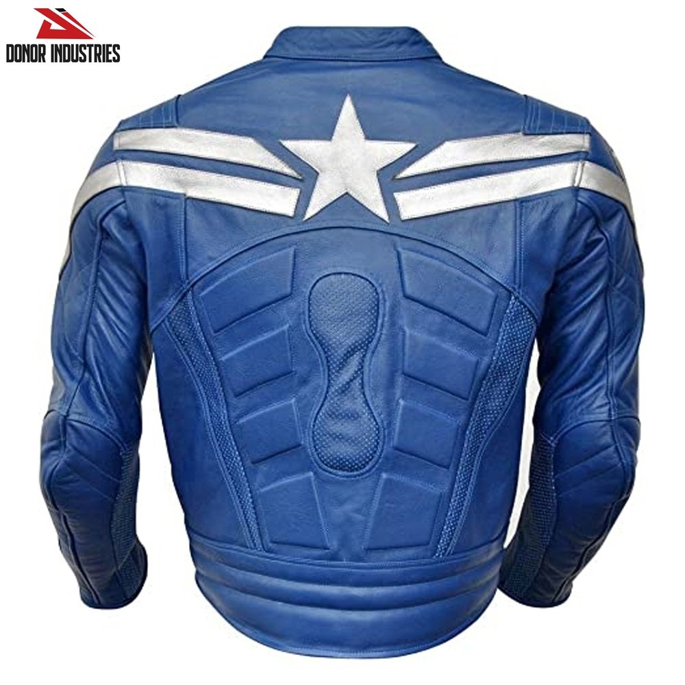 MEN'S MOTORCYCLE MOTORBIKE GENUINE LEATHER JACKET CUSTOM LOGO PRINT WATERPROOF PROTECTOR SAFETY JACKET MENS