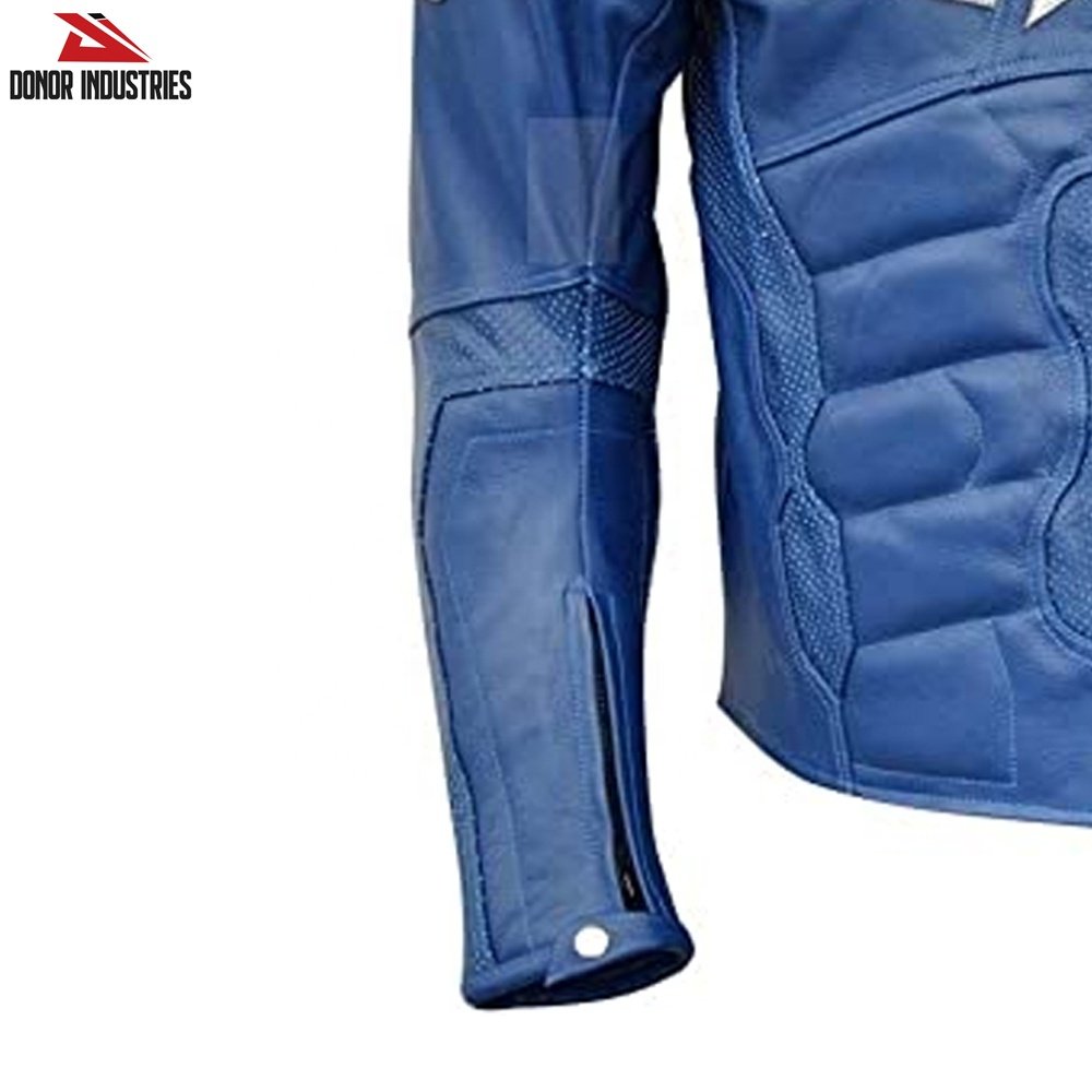 MEN'S MOTORCYCLE MOTORBIKE GENUINE LEATHER JACKET CUSTOM LOGO PRINT WATERPROOF PROTECTOR SAFETY JACKET MENS