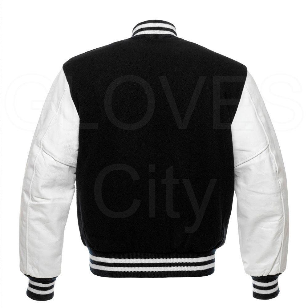 Knitted Rib Wool leather casual Varsity Jacket Men's clothing varsity jackets Baseball Varsity Jackets