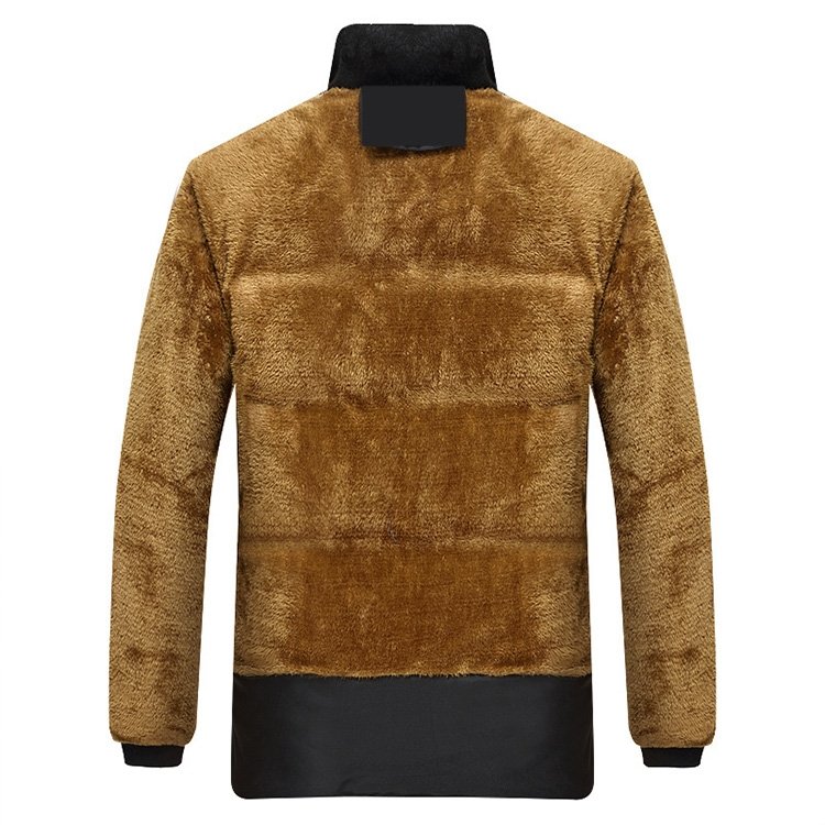 Wholesale Windproof Custom Embroidered Thick Winter Coat Fleece Hood Zipper Cold Weather Cheap Price Puffer Jacket Men