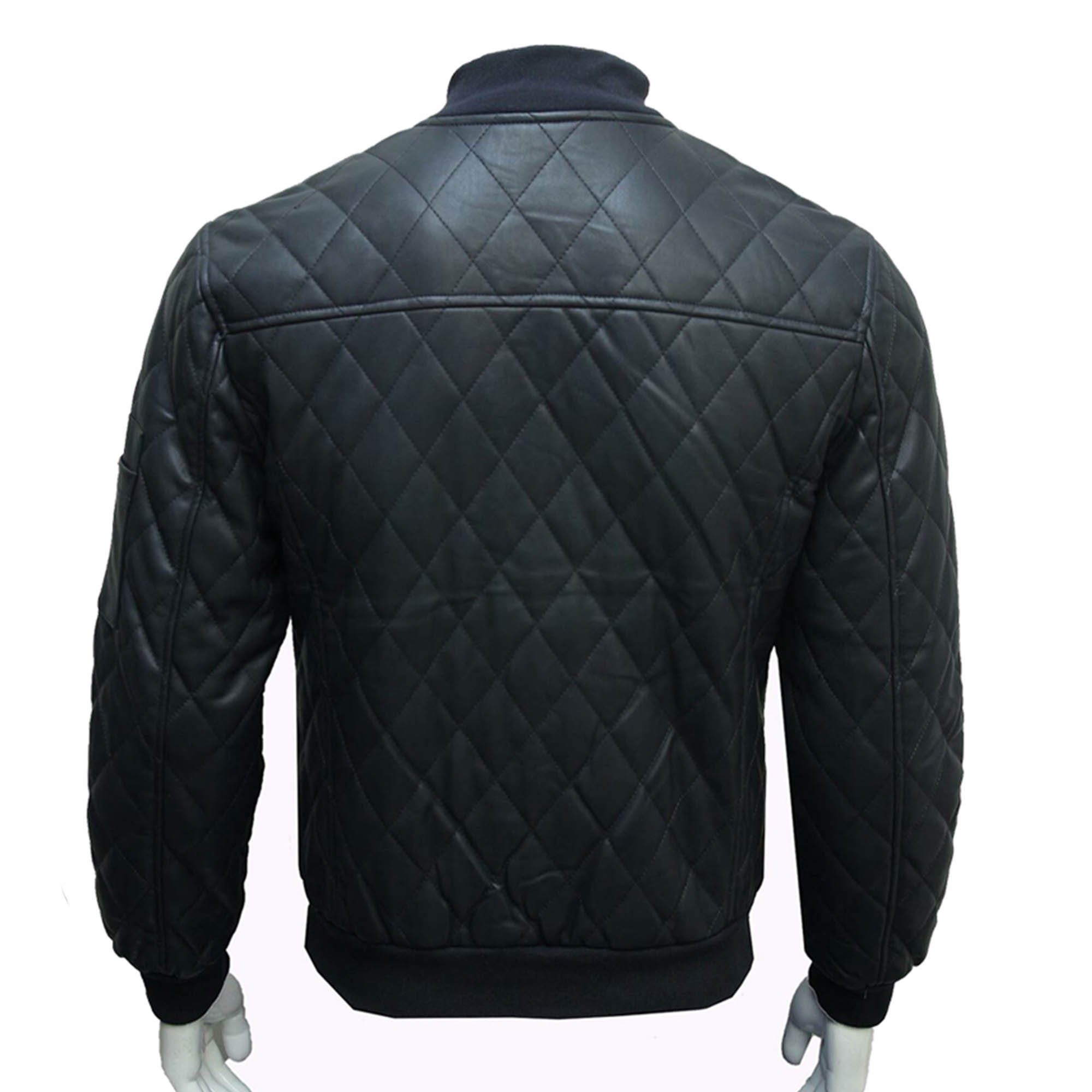 Men's Sheep Leather Fashion Puffer Jacket in Warm Brown Plus Size Coat with Custom Private Label Logo Design Plain Technique